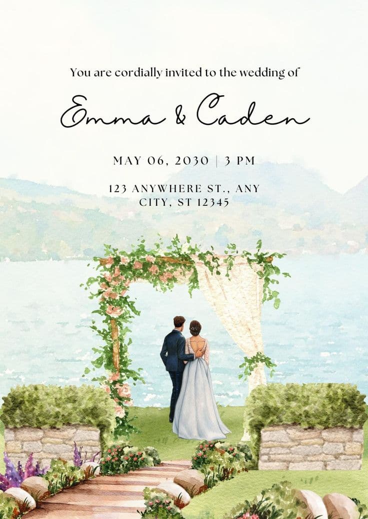 Bespoke wedding invitation suite